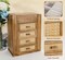 Jewelry Organizer, Rattan Jewelry Box, 5 Layer Wooden Jewelry Organizer Box with Mirror, Jewelry Boxes with 4 Drawers for Women Men, Jewelry Storage for Rings Earrings Necklaces Bracelets Watch